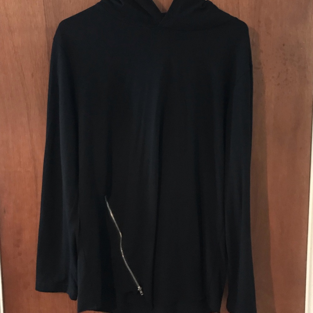 Hipster Zipper Trim Hoodie